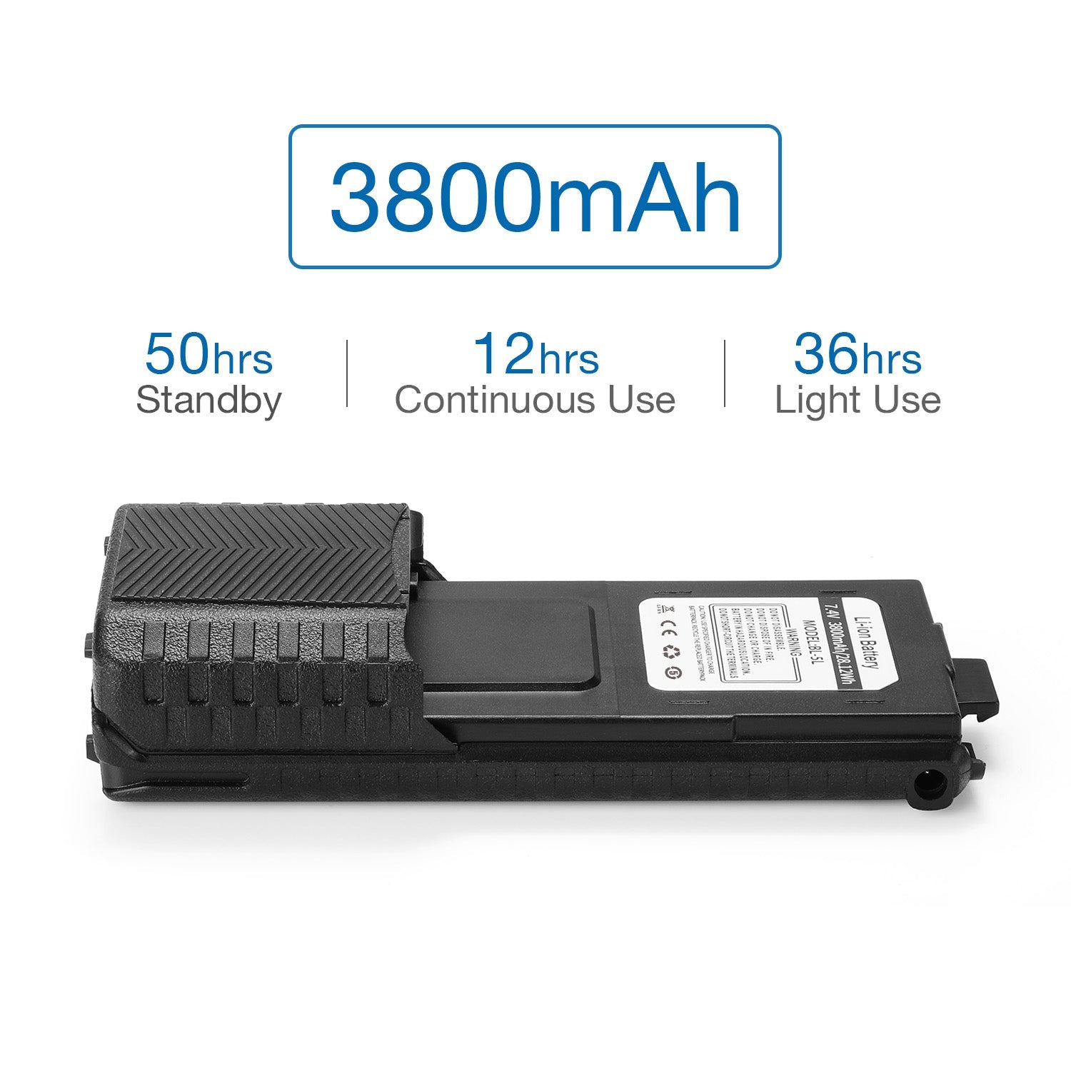 Batteri 3800mAh til Baofeng UV-5R Series / BF-F8HP 2