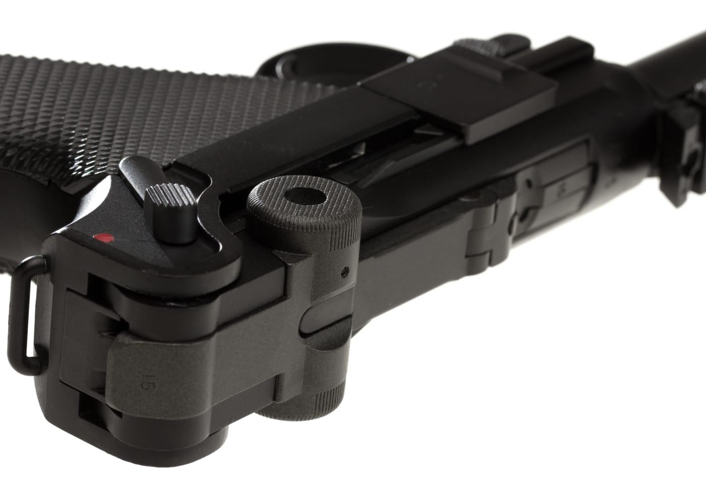 WE - P08 8 Inch, Full Metal, Sort, GBB - Gas.