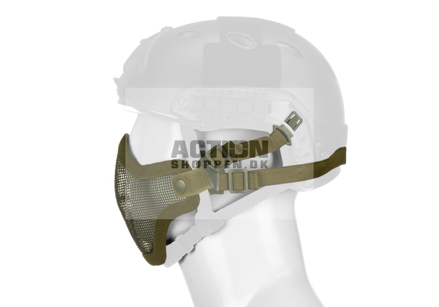 Invader Gear - Steel Half Face Mask FAST Version, OD Grøn 2