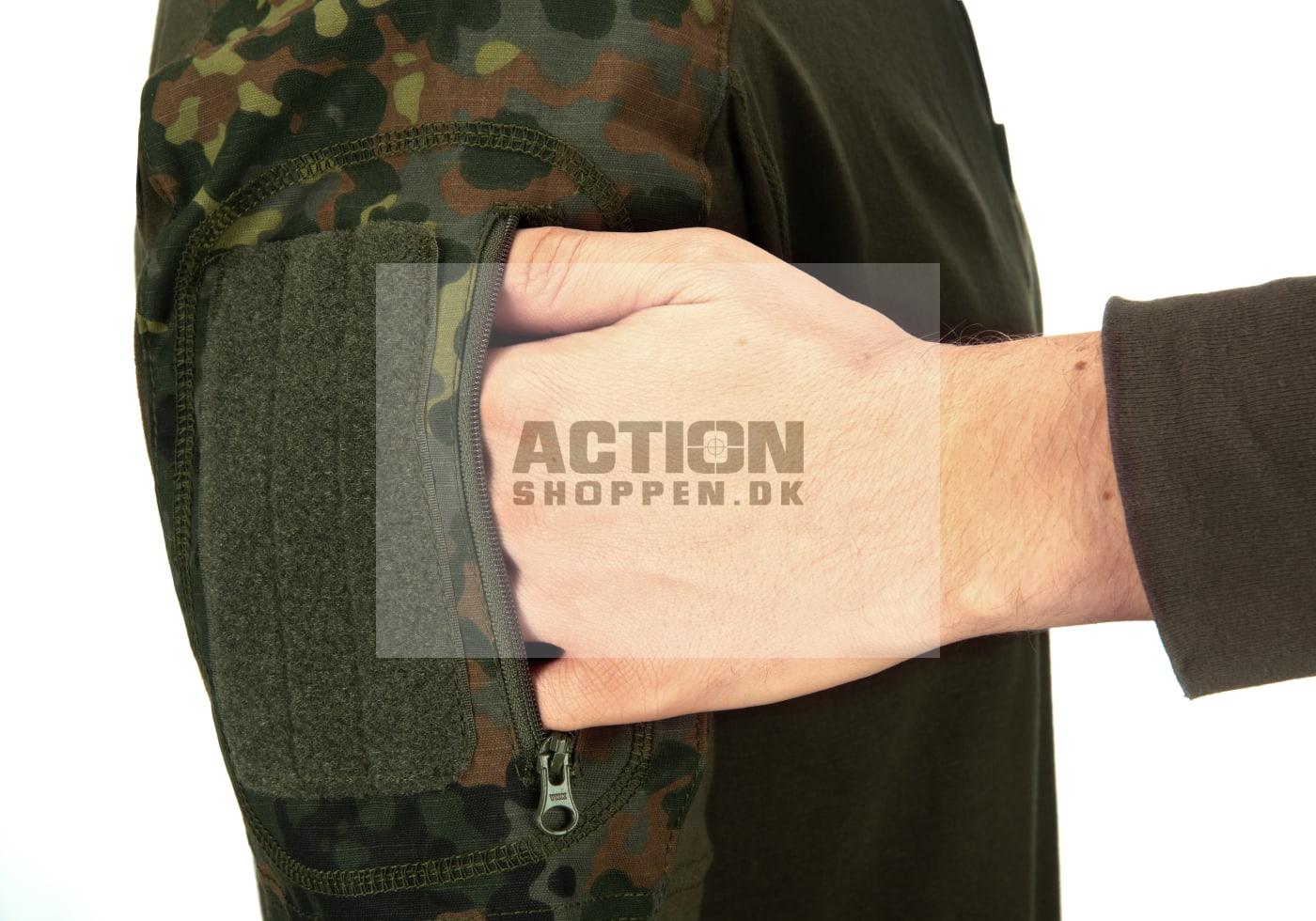 Invader Gear - Combat Shirt Kort ærme, Flecktarn, str. S - XXL