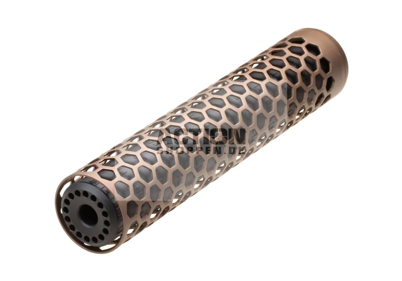Action Army - T10 Hive Sound Suppressor, 255MM X 49 MM - 14MM CCW, Dark Earth 3