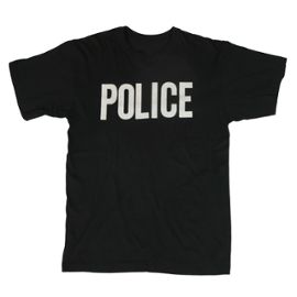 T-shirt, POLICE, Sort Str. S - XXL