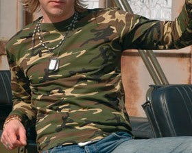 T-shirt, langærmet, Woodland, Str. S - XXXL