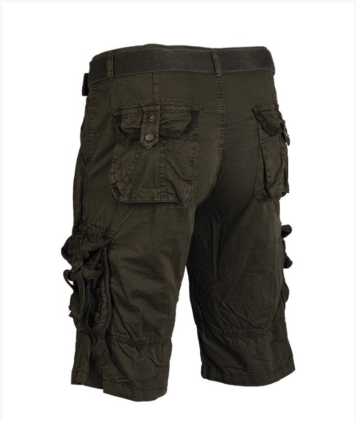 Vintaage Survival Shorts Forvask Olive Grøn, Str. S - XXXL