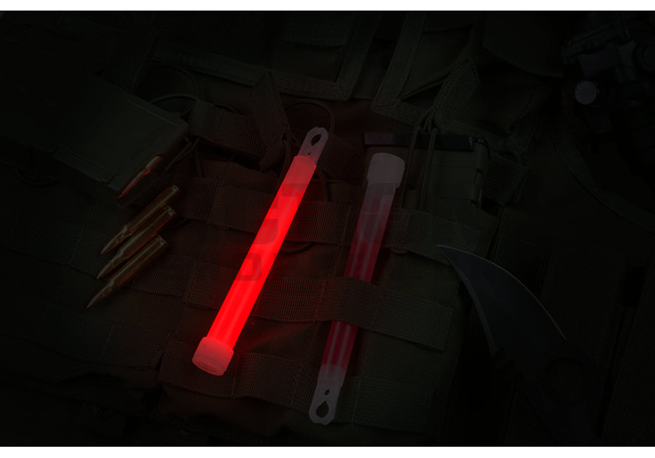 6 tommer knæklys, Rød 2