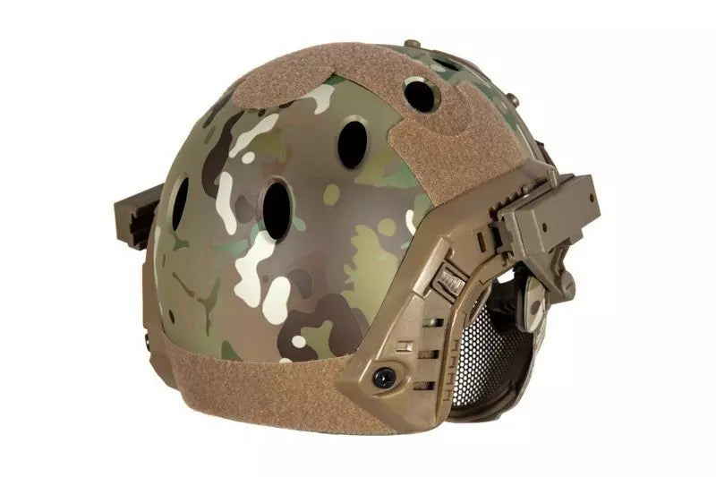 PJ Piloteer fast II hjelm med mask, MC 4