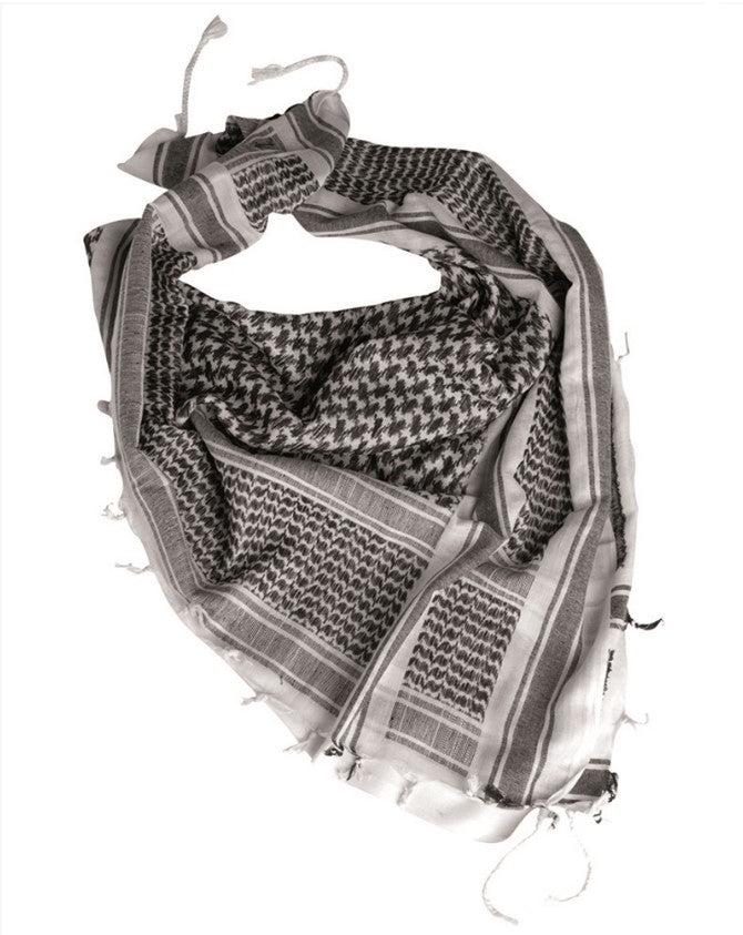Halstørklæde ′SHEMAGH′ 110X110CM, Hvid/Sort 1