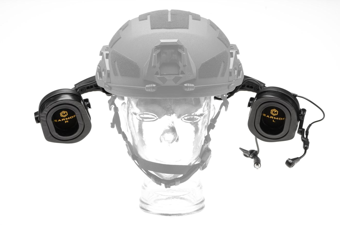 EARMOR - M32X Plus høreværnsæt til ARC hjelmskinner, Sort