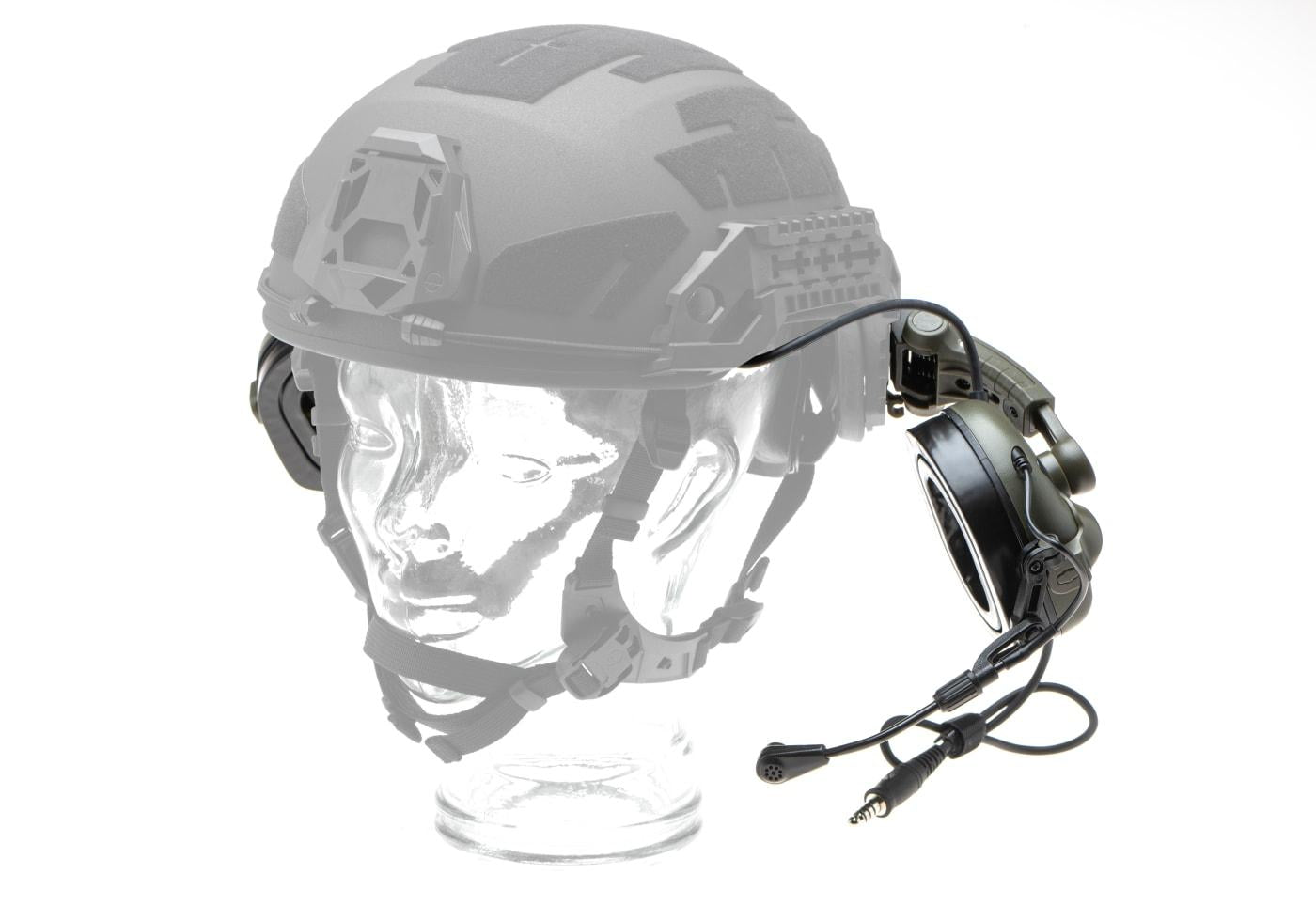 EARMOR - M32X Plus høreværnsæt til ARC hjelmskinner, Grøn