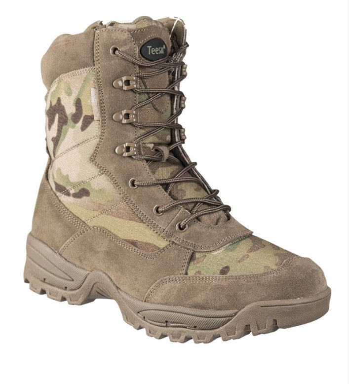 Mil-tec TACTICAL STØVLE M.YKK LYNLÅS - Multicam
