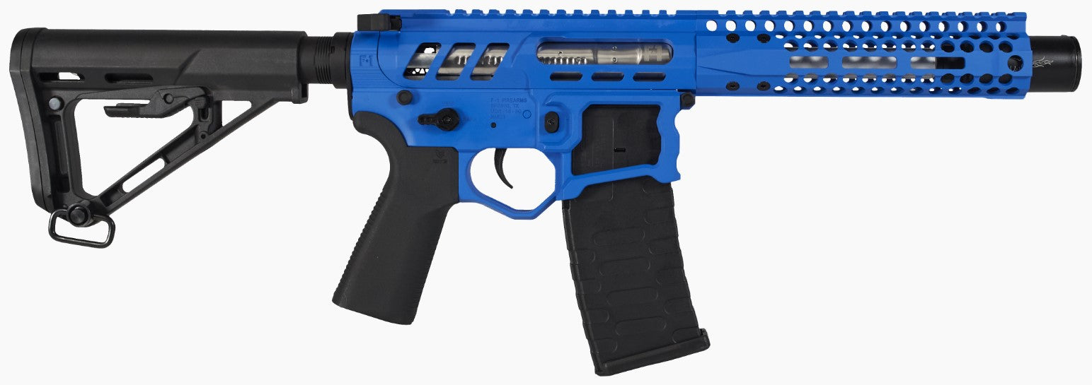 EMG F-1 Firearms PDW AEG w/ eSE Electronic, Blue/Black RS-3 2