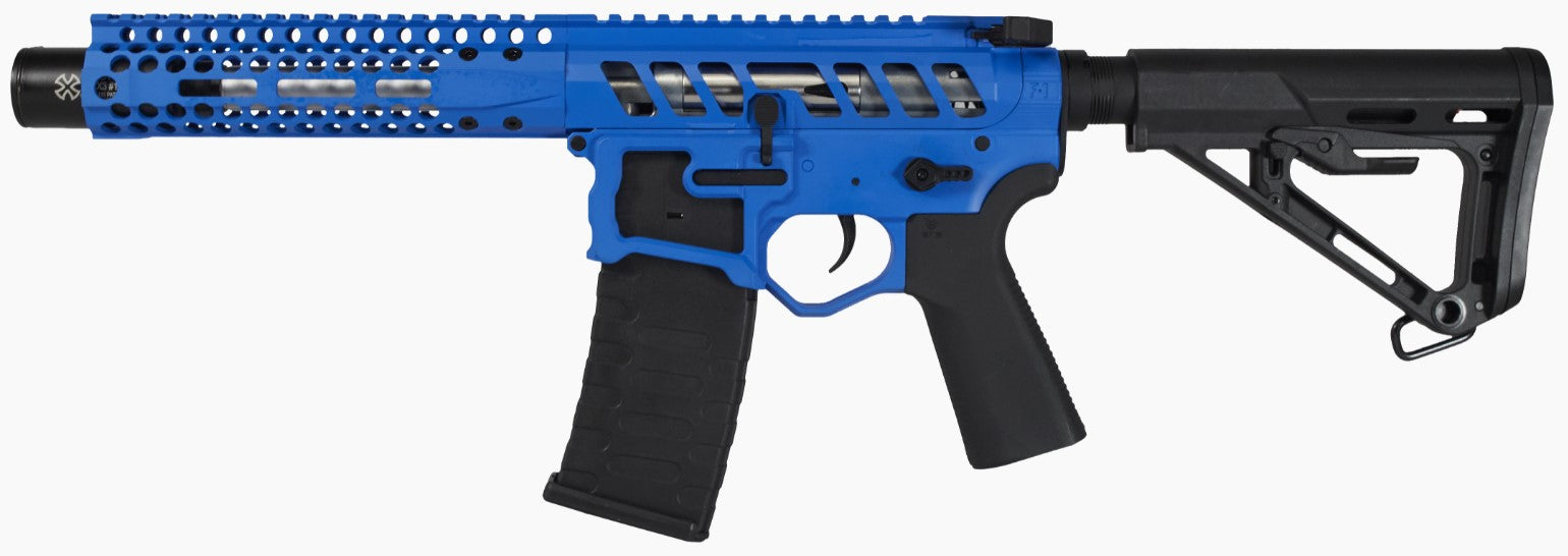 EMG F-1 Firearms PDW AEG w/ eSE Electronic, Blue/Black RS-3 1