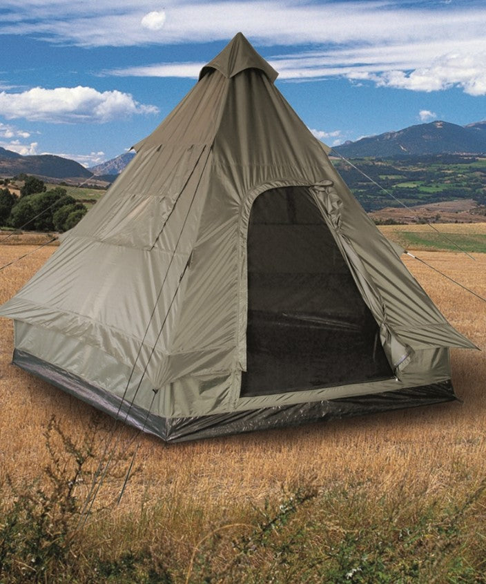 FIRE-MANDS PYRAMID TELT "TIPI" Olive Grøn 1