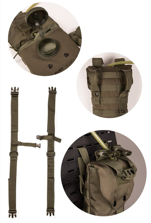 Ryk taske med drikke dunk. 2,5L. Sort 1