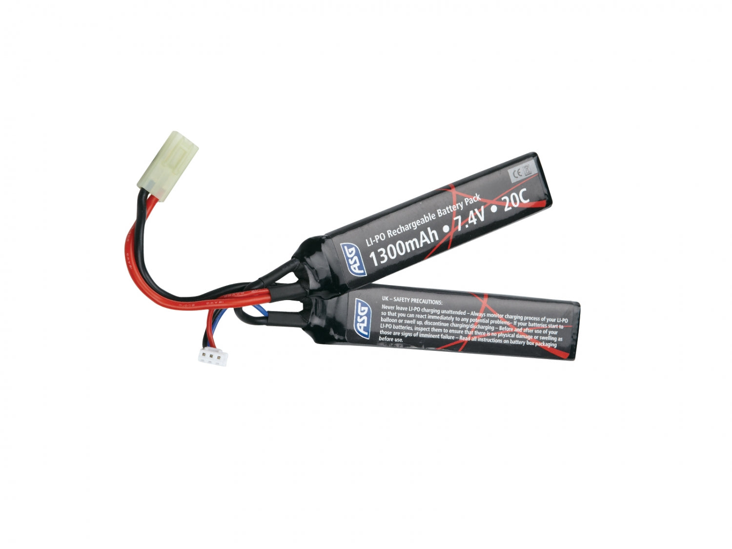 Li-Po 7,4V 1300mAh, 25C, Gen.2, Crane stock, Batteri 1