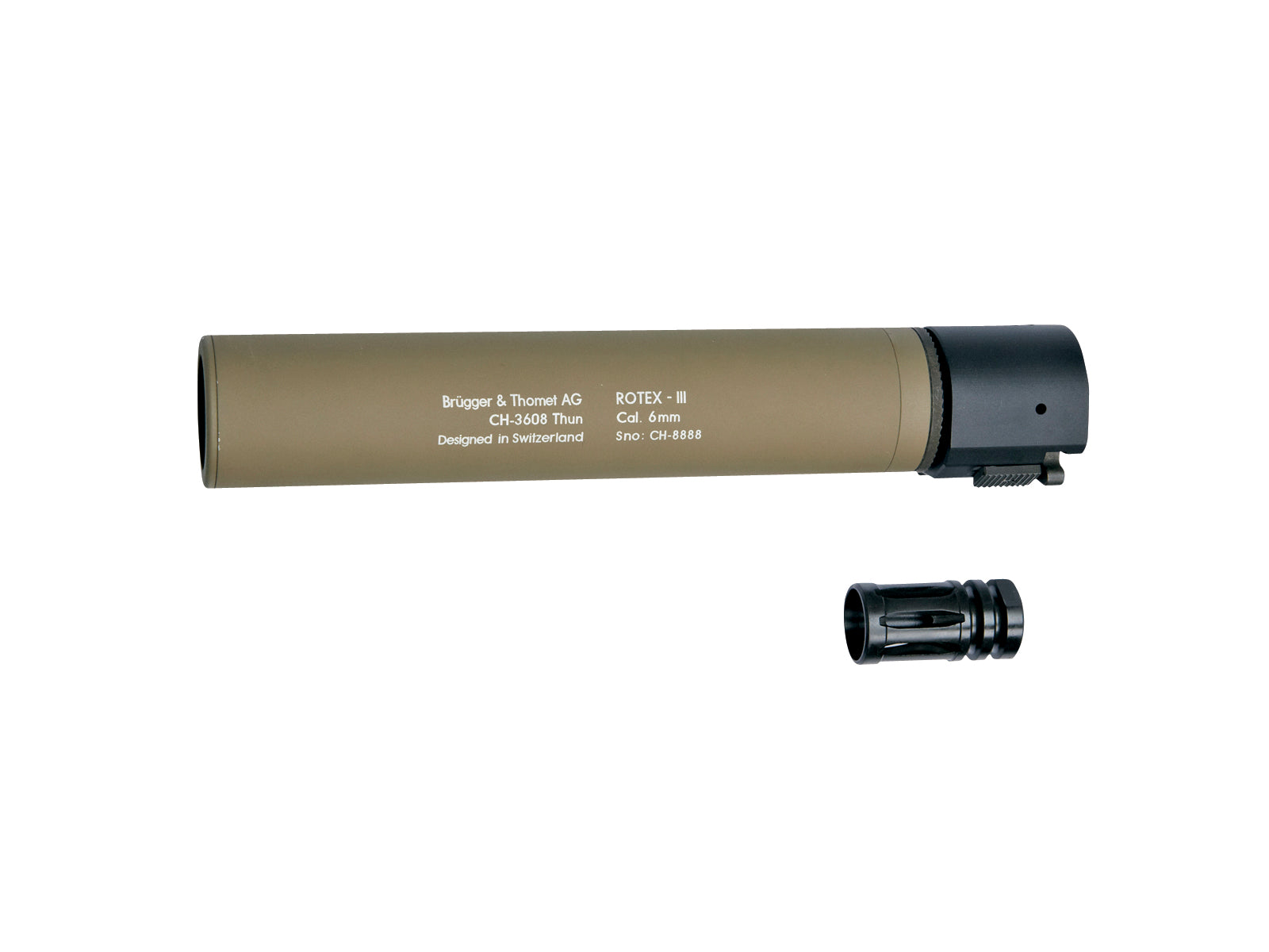 B&T Silencer ROTEX - III Barrel extension tube, tan 1