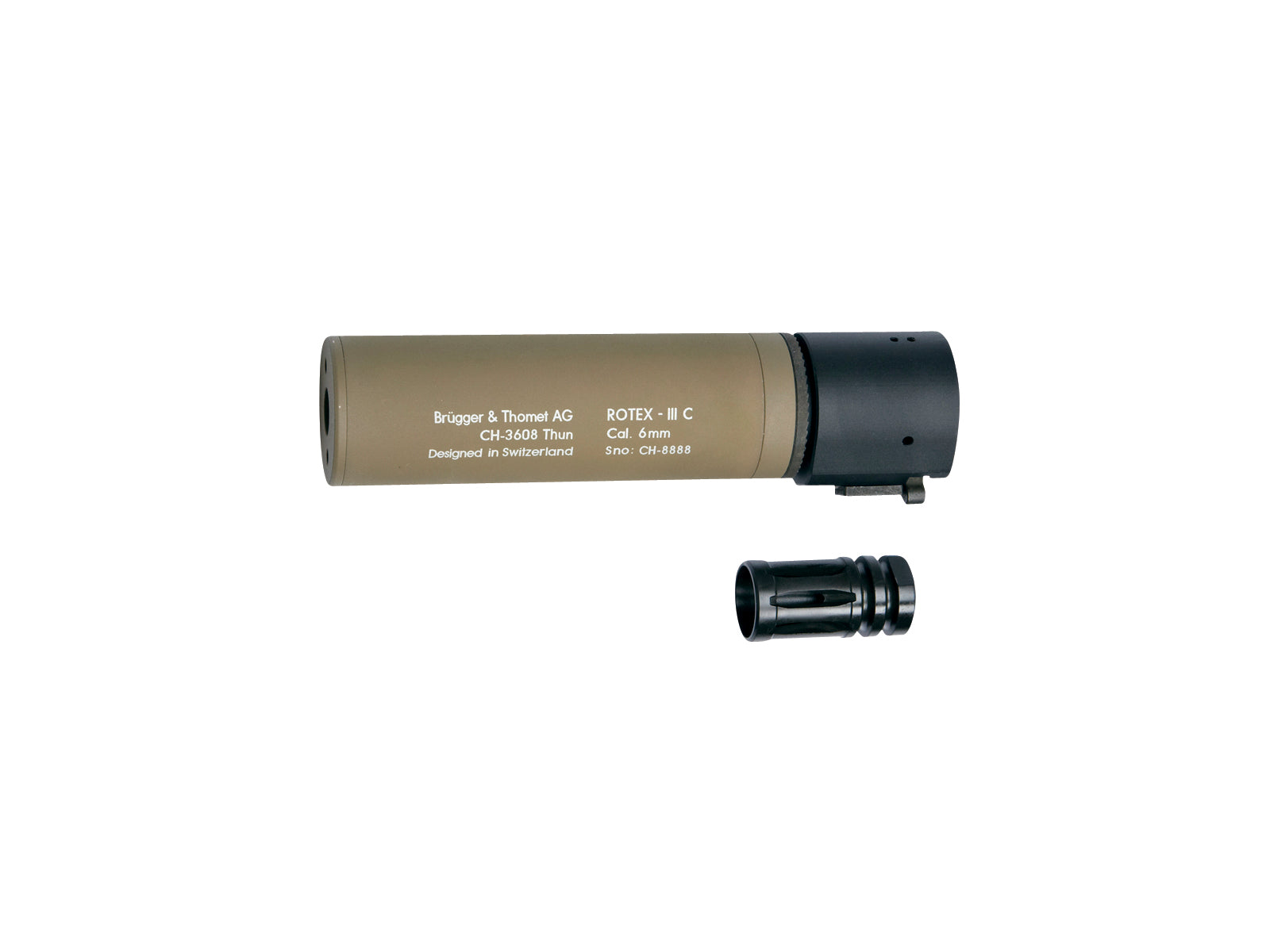 B&T Silencer ROTEX - IIIA Compact Barrel extension tube, tan 1