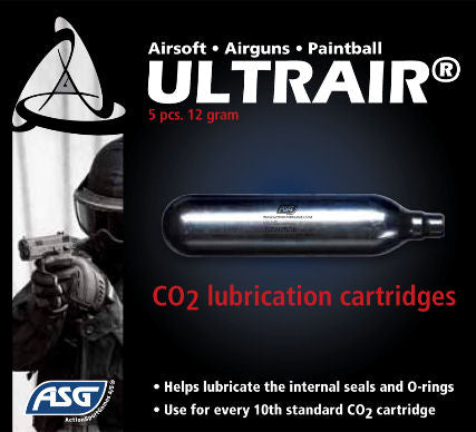 ASG - Co2 smøring Patroner, ULTRAIR 12g, 5 stk 1