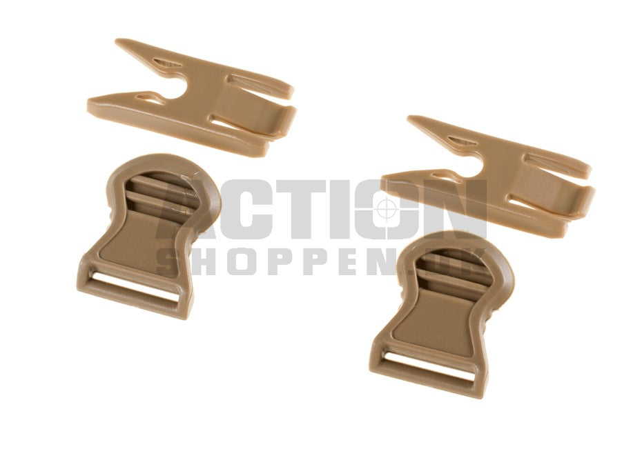 Goggle Swivel Clips 19mm til hjelm, Dark Earth 3