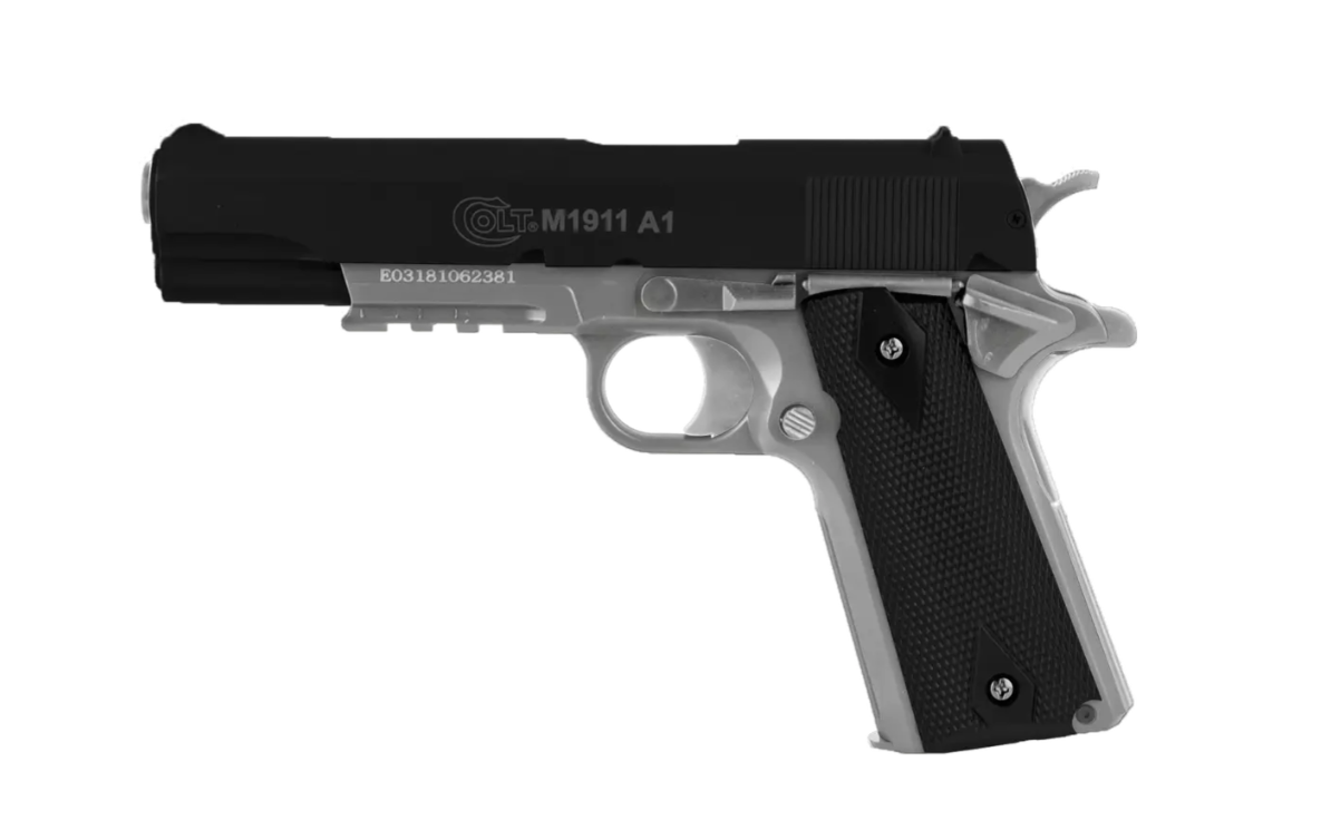 Cybergun - Colt 1911 Dual Tone Black Silver, Metalslæde 1