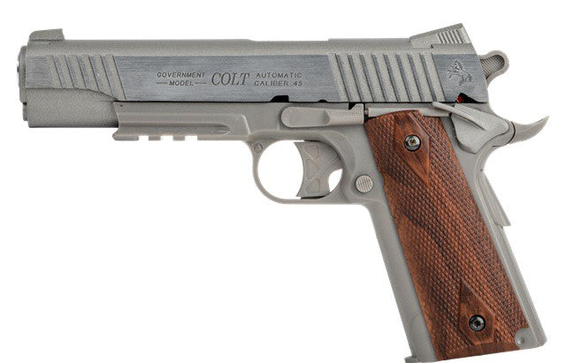 Cybergun - Colt 1911 Rail Gun, Stainless, GNB - Co2 1