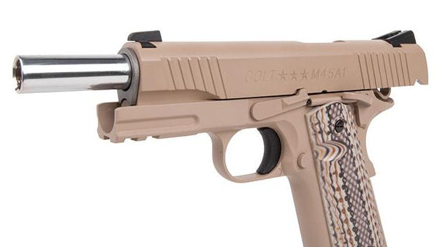 Cybergun - Colt 1911 Rail Gun Tan (M45A1), Full Metal, GBB - Co2 3