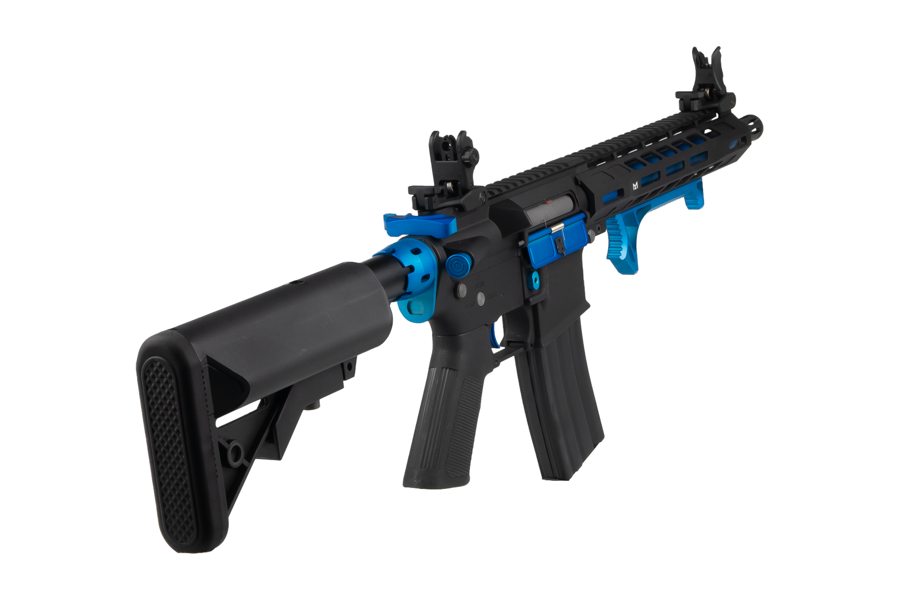 Cybergun - Colt M4 Hornet Blue Fox Ed, Full metal, Blå/Sort 4