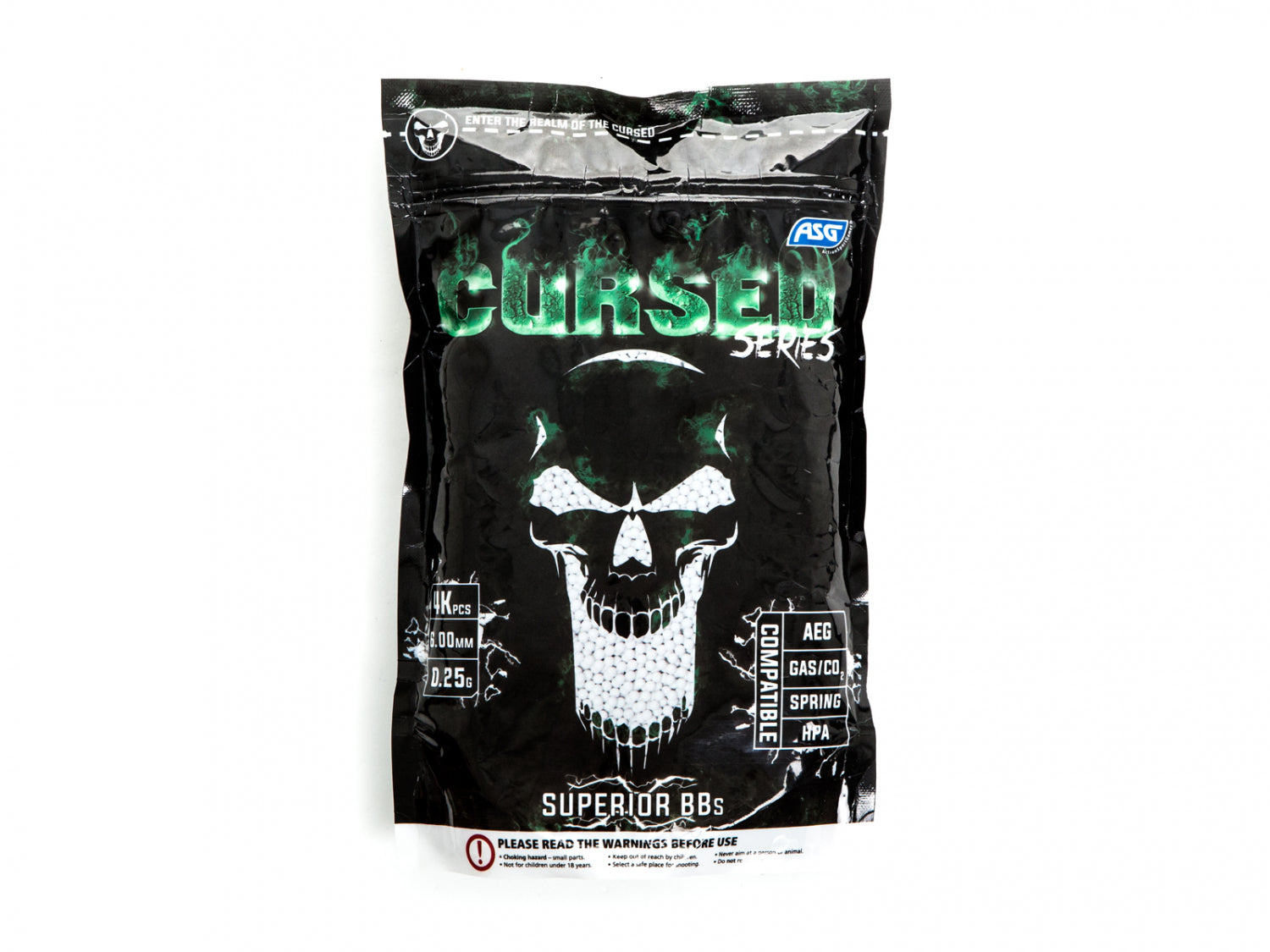 ASG Cursed - 0,25 Gram 4000 stk. Hvid 1