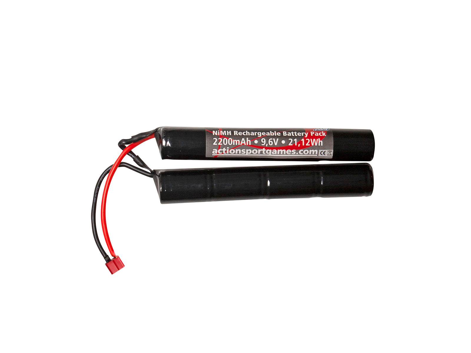 ASG - Batteri 9,6V 2200mah til crane stock, DEAN 1