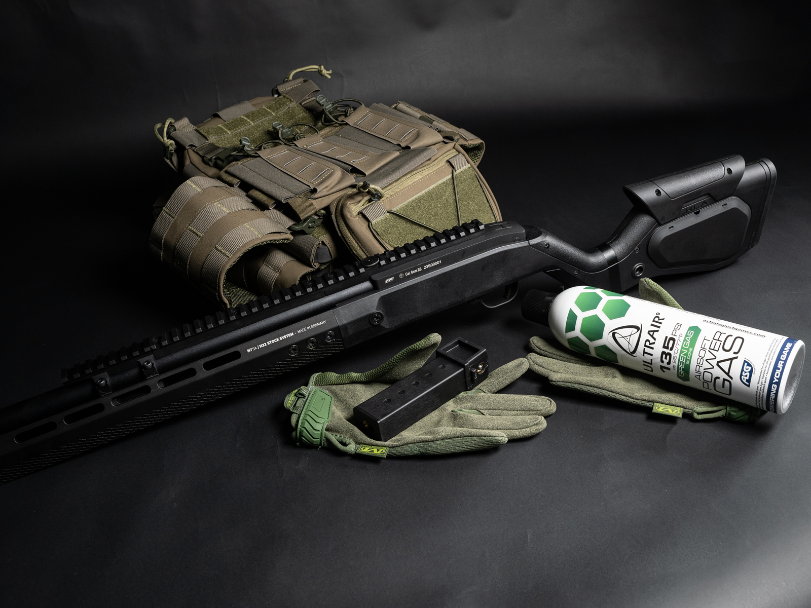 ASG - Hybrid Series H-22 STC, Inkl kuffert, Sort, GBB, Gas 15