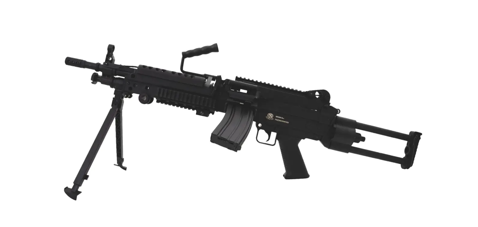 FN Herstal M249, LMG, AEG, Electronic Trigger, Full Nylon fiber, Sort 1