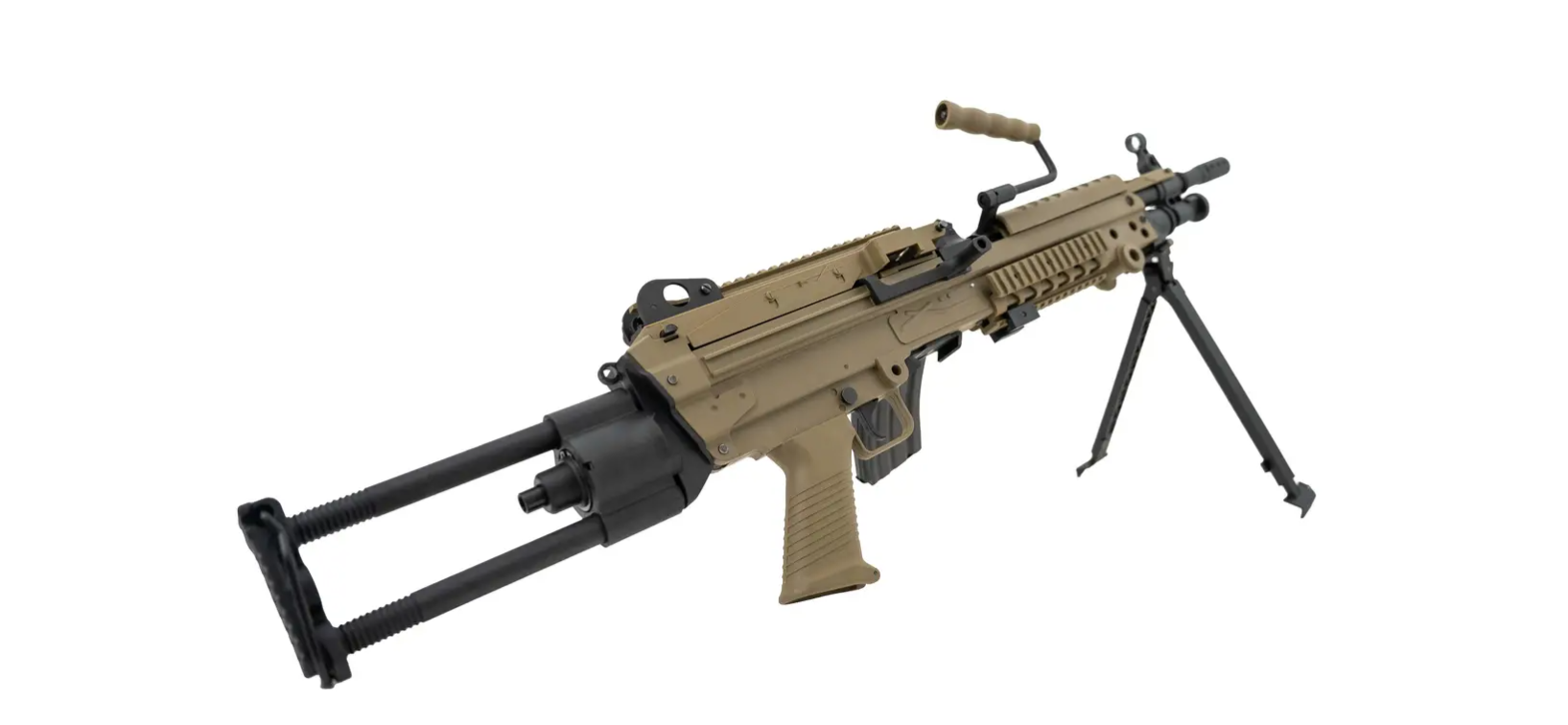 FN Herstal M249 Para, LMG, AEG, Electronic Trigger, Full Nylon fiber, Tan 3