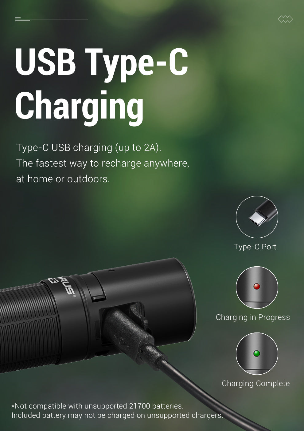 Klarus Outdoor High Performance Flashlight, E3, 2200 lumens 6