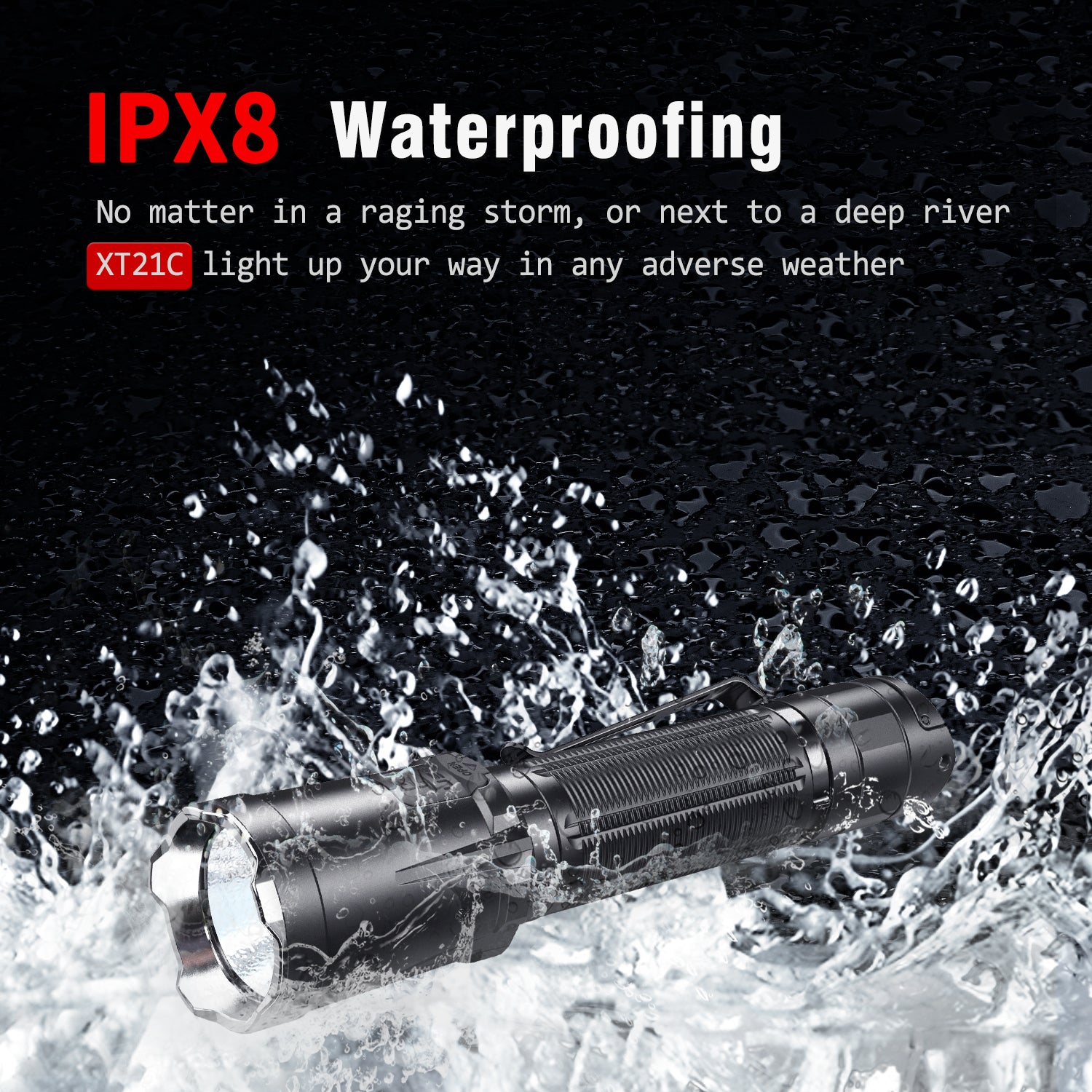 Klarus Compact Powerful Tactical Flashlight lygte, XT21C, 3200 lumens 9