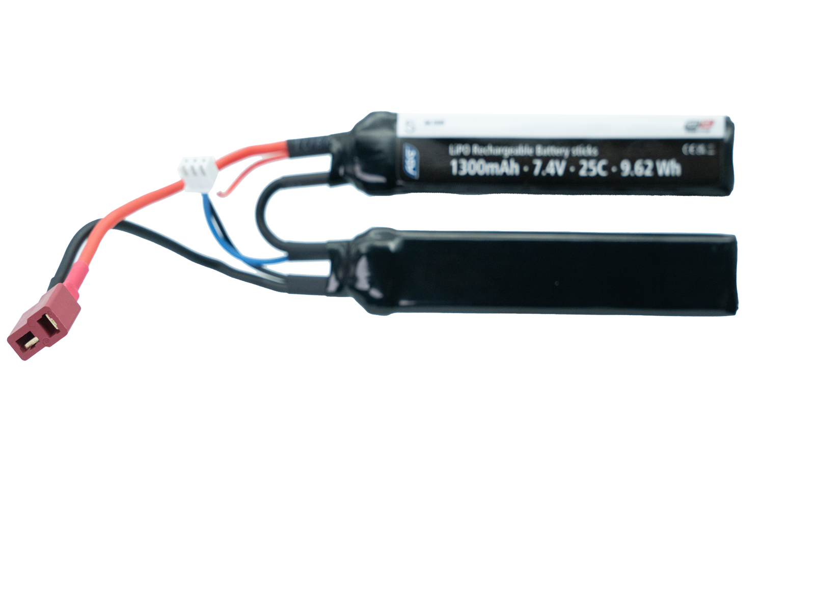 Li-Po 7,4V 1300mAh, 25C, Gen.2, Crane stock, Batteri, T-Plug