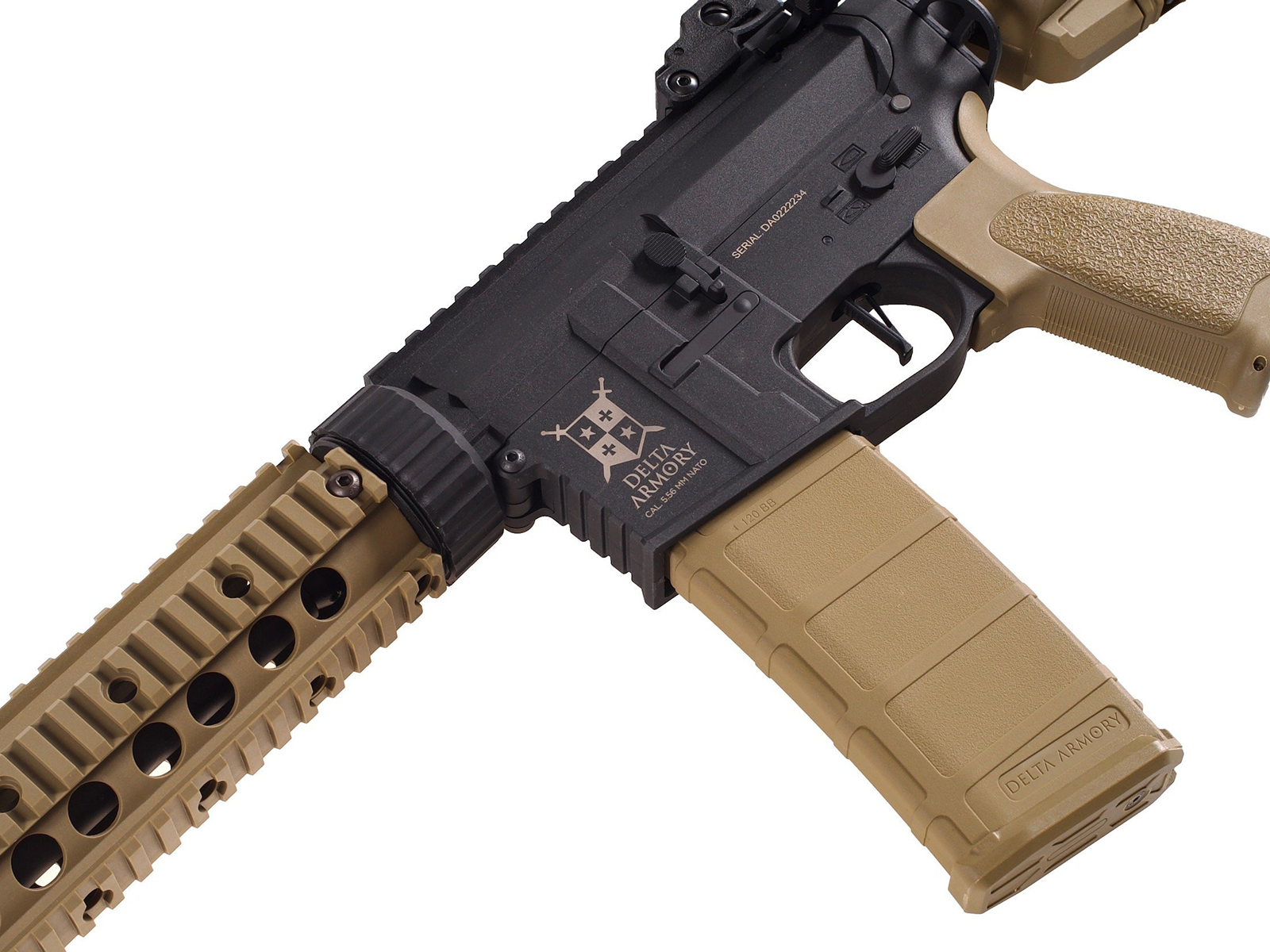 Delta Armory - M4 AR15 SilentOps 9” Charlie, SportLine, Sort/Tan