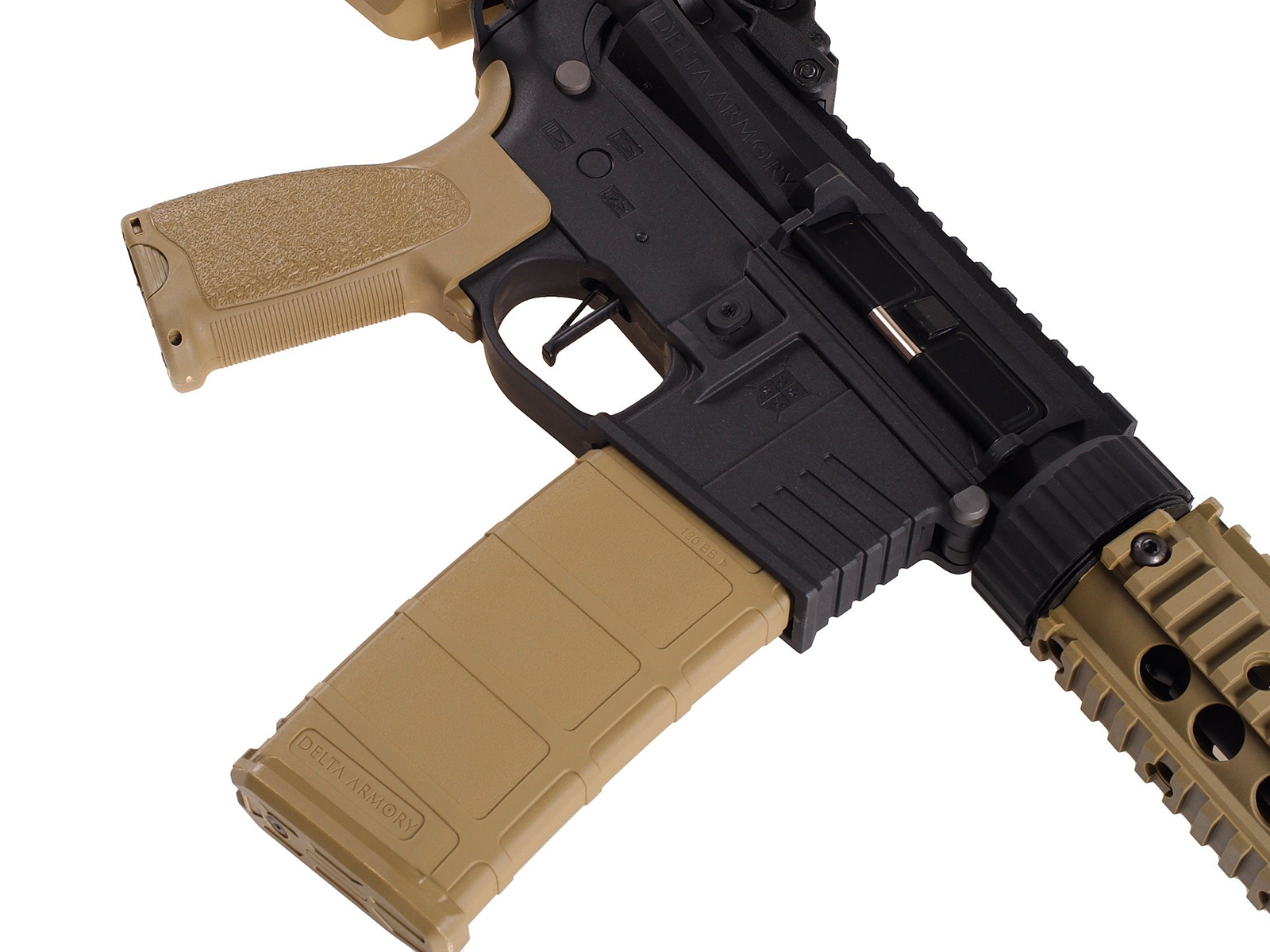 Delta Armory - M4 AR15 SilentOps 9” Charlie, SportLine, Sort/Tan