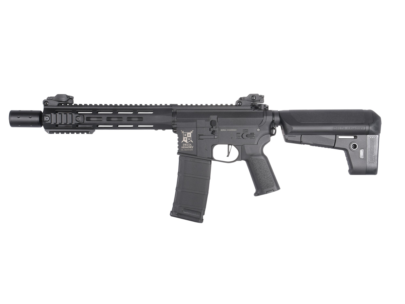 Delta Armory - M4 AR15 M-LOK 10" SilentOps Charlie, SportLine, Sort