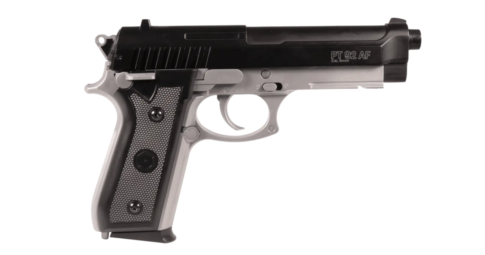 Cybergun - PT92, Dual Tone Black Silver, Metal Slide 2