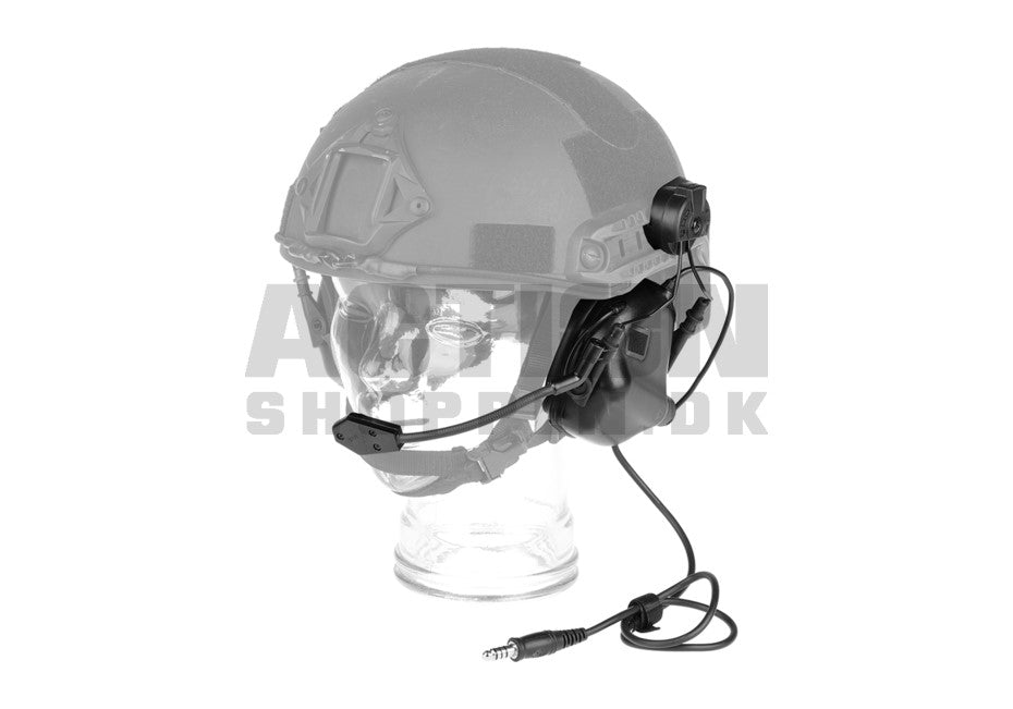 EARMOR - Taktisk headset "M32H MOD3" med hjelmadapter, Sort 1
