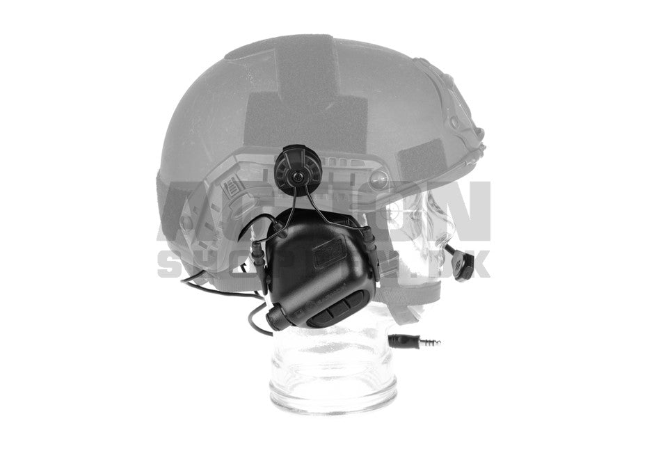 EARMOR - Taktisk headset "M32H MOD3" med hjelmadapter, Sort 3