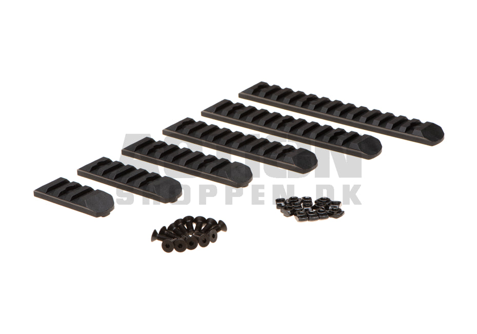 Keymod & M-Lok Polymer Rail Set 6 stk, Sort 1