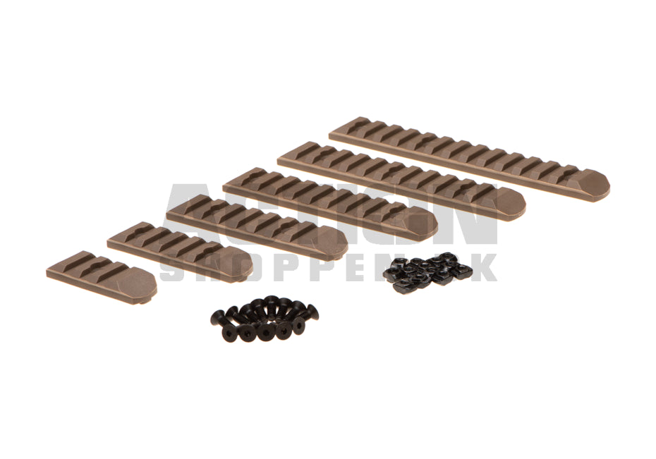 Keymod & M-Lok Polymer Rail Set 6 stk, Tan 1