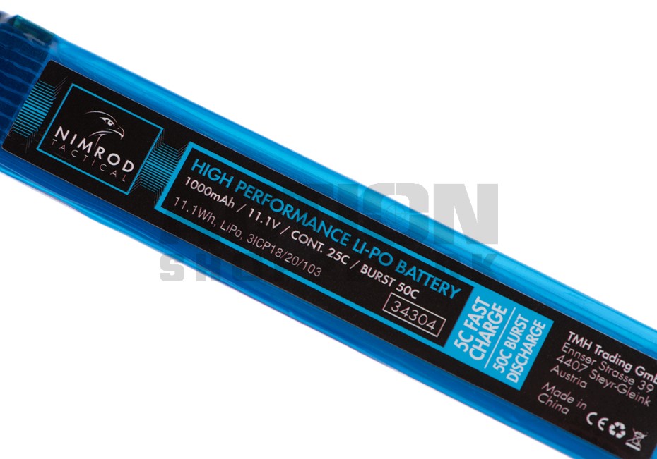 Li-Po 11,1V 1000mAh, 25C, Batteri 3