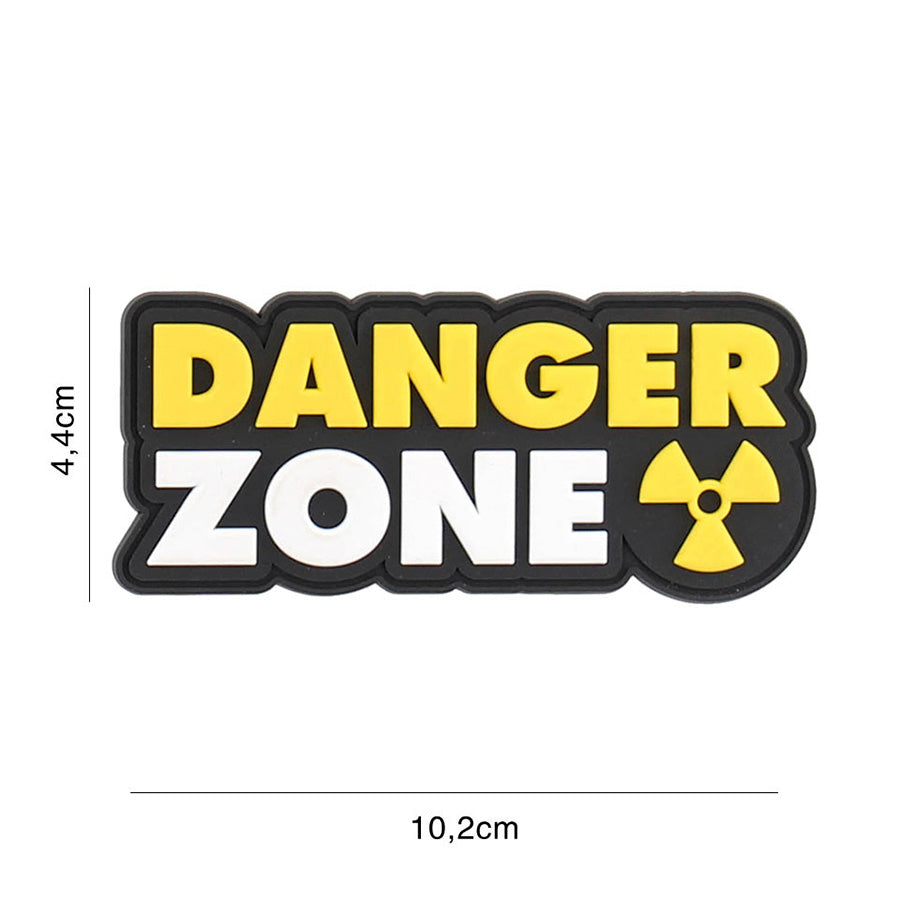 Patch - 3D PVC Danger Zone geel 1