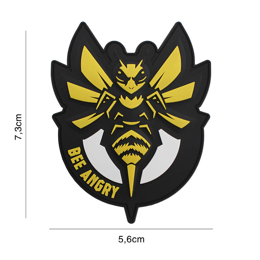 Patch - 3D PVC Bee Angry yellow 1