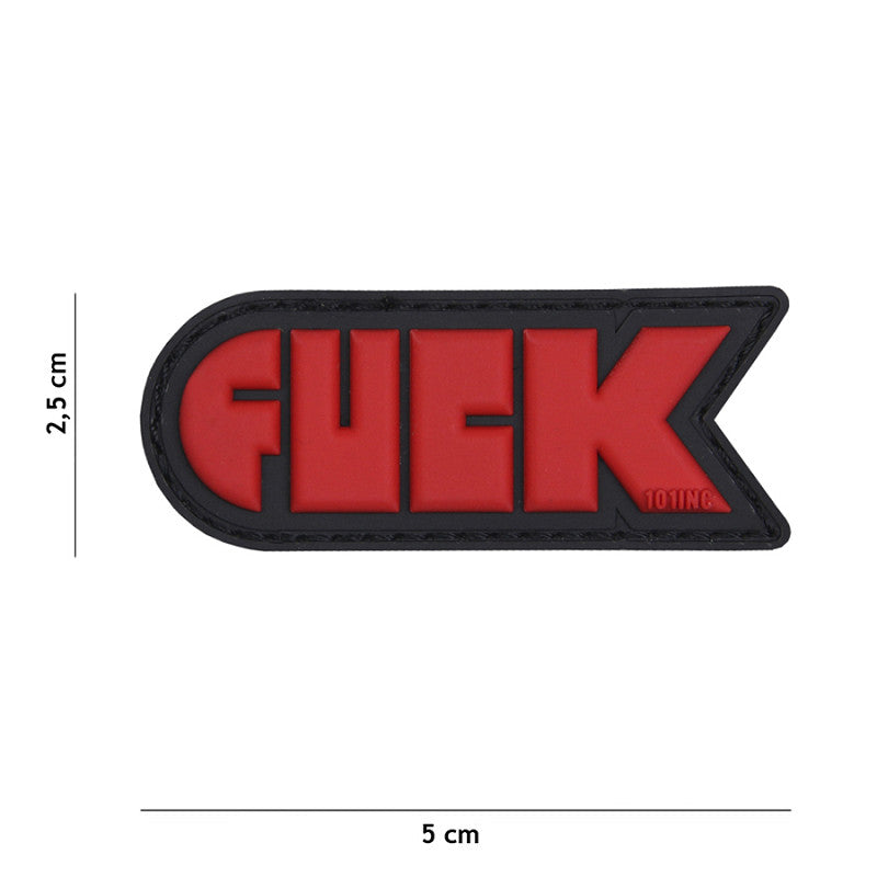 Patch - 3D PVC FUCK red 1