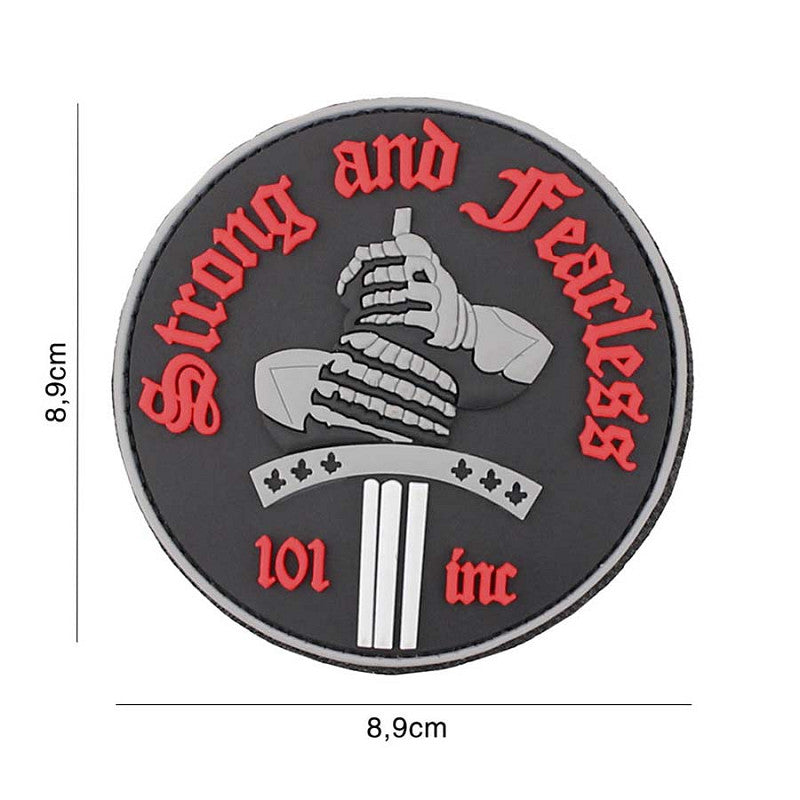 Patch - 3D PVC Strong and Fearless red 1