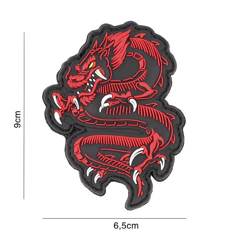 Patch - 3D PVC dragon red 1