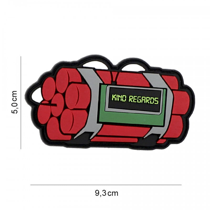 Patch - 3D PVC Kind regards rood 1